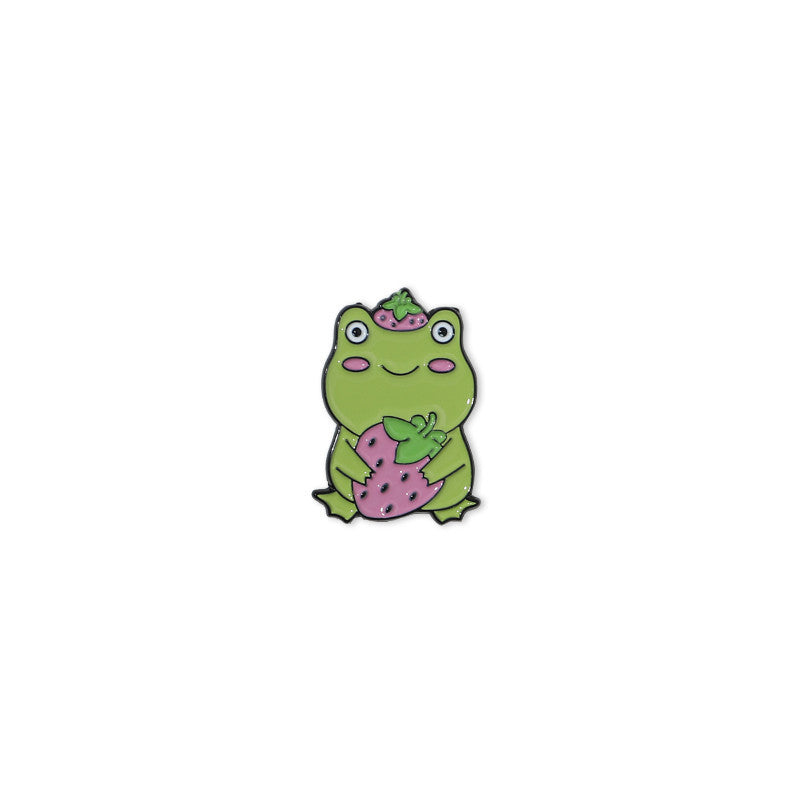 A Little frog Brooch fashion Men And Women Personality Creative Cartoon Metal Badge Student Clothing Decoration