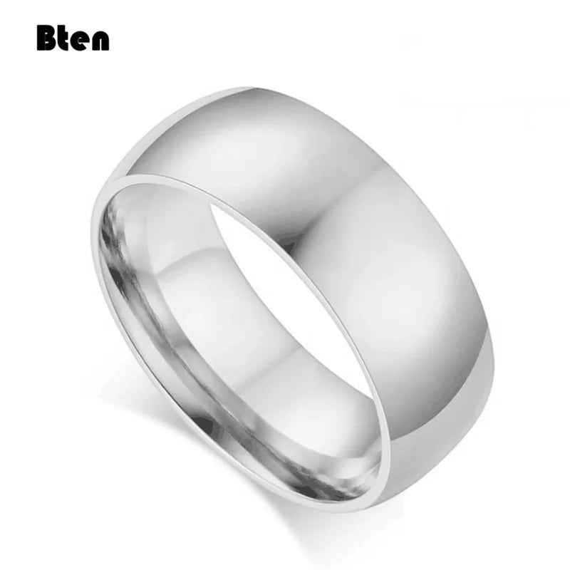 Bten Tungsten Ring For Women Men 4mm/6mm/8mm Original Color Classic Wedding Jewelry Smooth Polishing