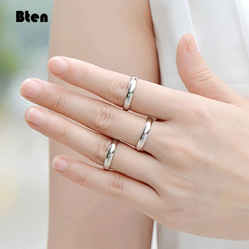 Bten Tungsten Ring For Women Men 4mm/6mm/8mm Original Color Classic Wedding Jewelry Smooth Polishing