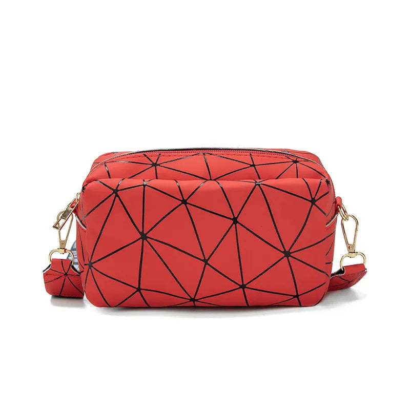 Yogodlns Fashion Laser Shoulder Messenger Bag Female Small Square Bag PU Leather Crossbody Bag Trendy New Satchel Bag Bolsa