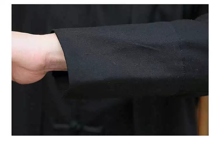 Xingzhi Chinese Style Men's Clothing Ancient Style Han Chinese Clothing Long Trench Coat Men Tang Suit Cotton Linen Cloak Buckle Robe Overcoat outside