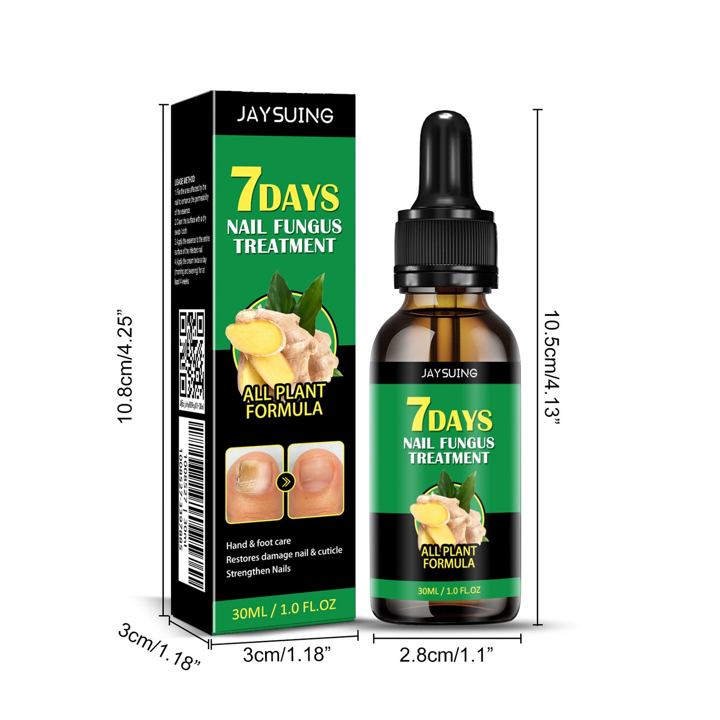 1-5Pcs Nail Fungal Treatment Device 7 Days Repair Oil Foot Toe Essence Anti Infection Paronychia Ginger Onychomycosis Gel Care