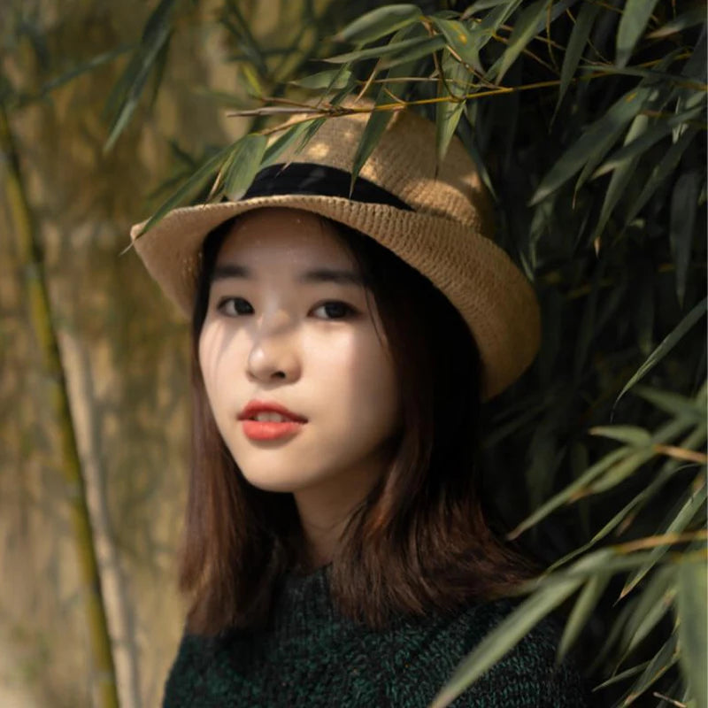XL Large Size 61cm Panama Straw Hat for Woman and Man Foldable Straw Woven Sun Hat UPF 50+ Uv Sun Protection Shading Summer Hat