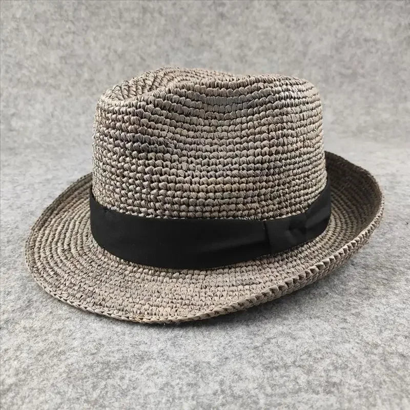 XL Large Size 61cm Panama Straw Hat for Woman and Man Foldable Straw Woven Sun Hat UPF 50+ Uv Sun Protection Shading Summer Hat
