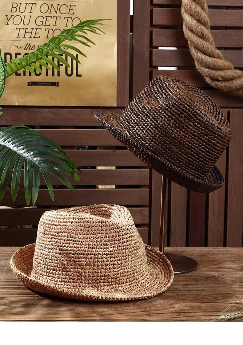 XL Large Size 61cm Panama Straw Hat for Woman and Man Foldable Straw Woven Sun Hat UPF 50+ Uv Sun Protection Shading Summer Hat
