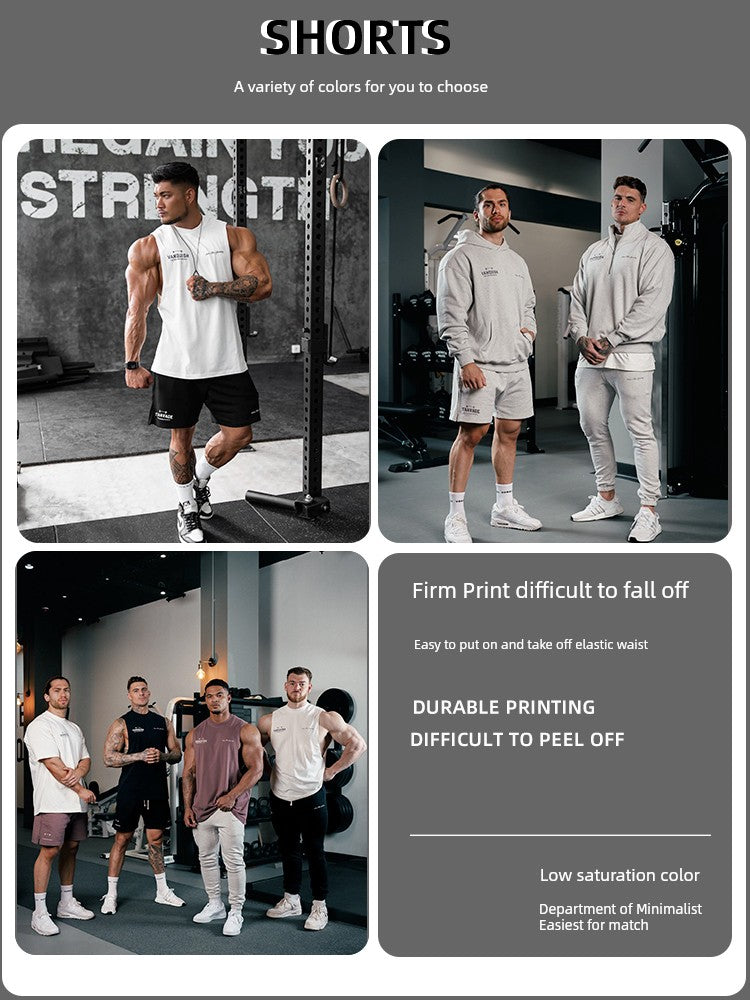 C Bao Chris Fifth Pants Men's Basketball Middle Pants Pure Cotton Outerwear Loose Workout Pants Sports Easiest for Match Casual Shorts