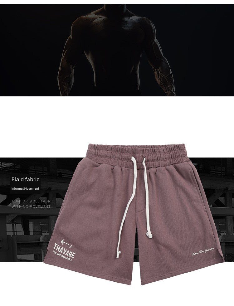 C Bao Chris Fifth Pants Men's Basketball Middle Pants Pure Cotton Outerwear Loose Workout Pants Sports Easiest for Match Casual Shorts