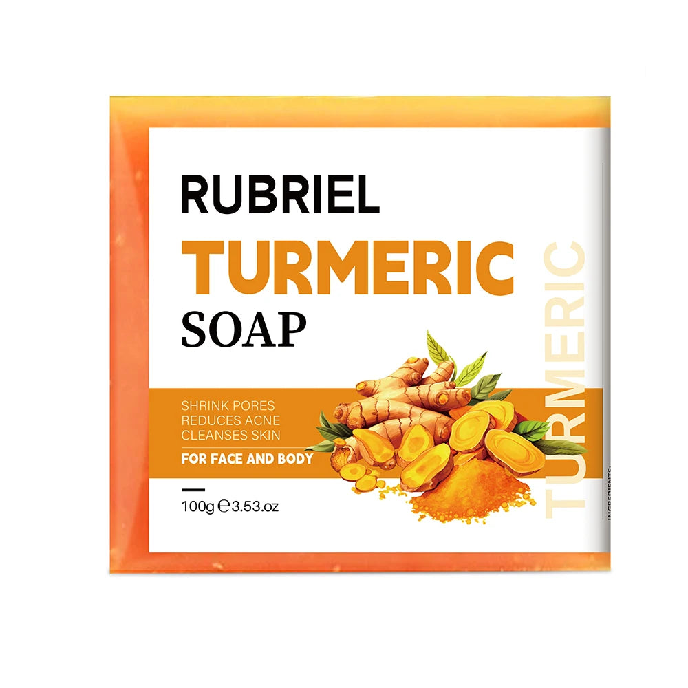 100g Original Turmeric Soap For Dark Spot Skin Whitening Facial Body Hand Make Soap Bar Deep Cleaning Ginger Moisturizing