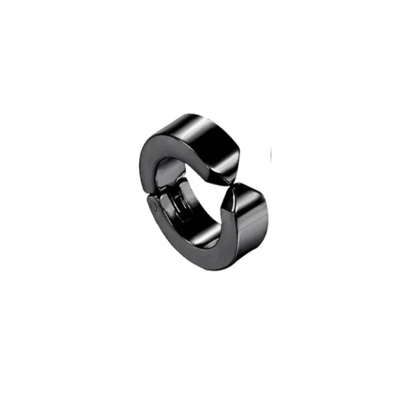 1-15 Pieces Clip on Earrings Set for Men Stainless Steel Black Fake Piercing Earring Mens Hoop Non-piercing Earrings