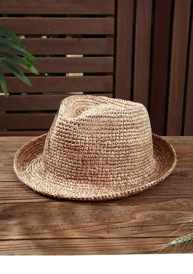 XL Large Size 61cm Panama Straw Hat for Woman and Man Foldable Straw Woven Sun Hat UPF 50+ Uv Sun Protection Shading Summer Hat