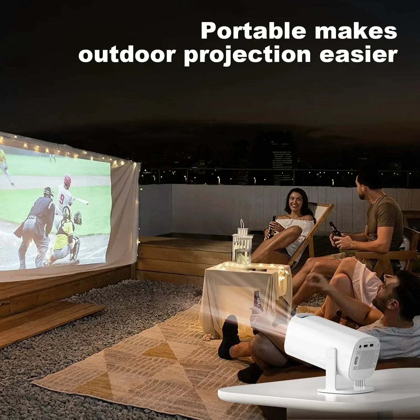 Salange-P30 Projetor LED de Home Theater, Estilo Livre, HDMI, USB, Adequado para Samsung, Xiaomi, IOS, Telefone Android, 720P, E