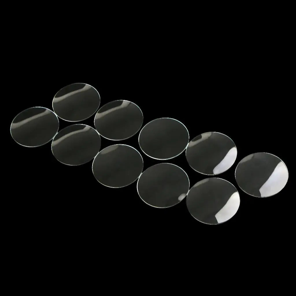 10 Pieces/Pack Domed Mineral Glass Clear Transparent Watches Lens Replacement for Watchmaker Repair 24/25/26/27mm