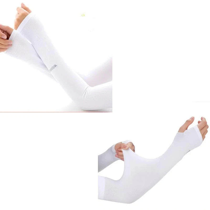 1 Pair Arm Sleeves Warmers Sports Sleeve Sun UV Protection Hand Cover Cooling Warmer Running Fishing Cycling Arm Cover