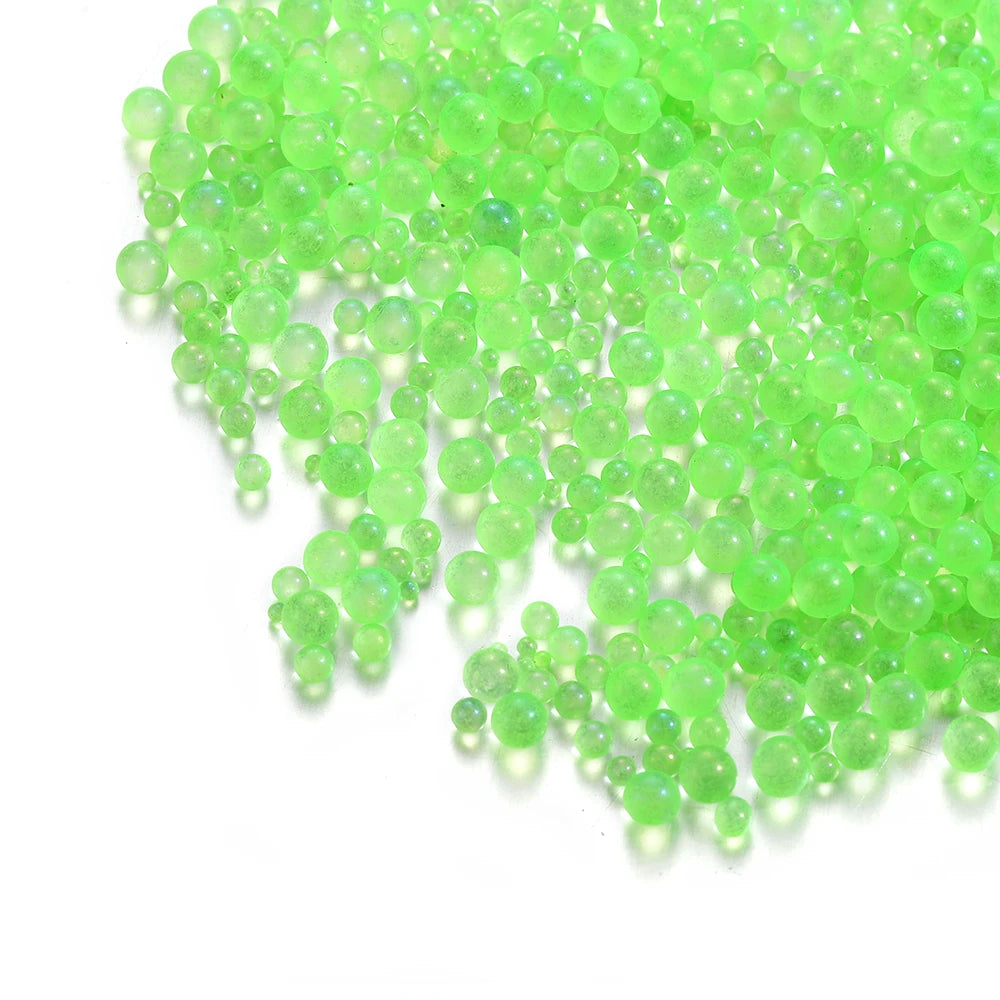 100g 0.4-3mm Mini Bubble Ball Beads Tiny Glass Bead Resin Filling for Silicone Mold UV Resin Epoxy Filler DIY Nail Art Decor