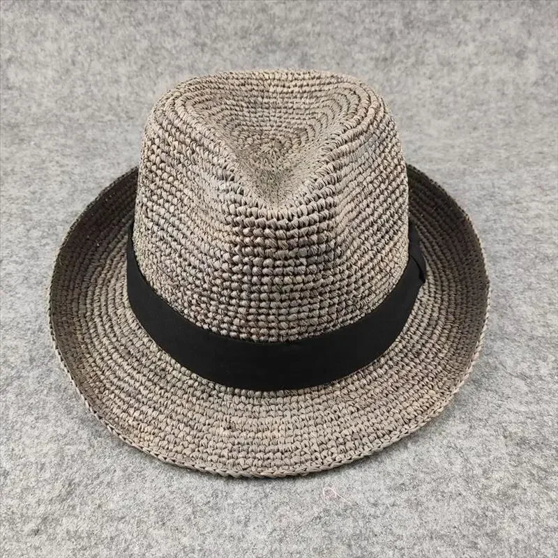 XL Large Size 61cm Panama Straw Hat for Woman and Man Foldable Straw Woven Sun Hat UPF 50+ Uv Sun Protection Shading Summer Hat