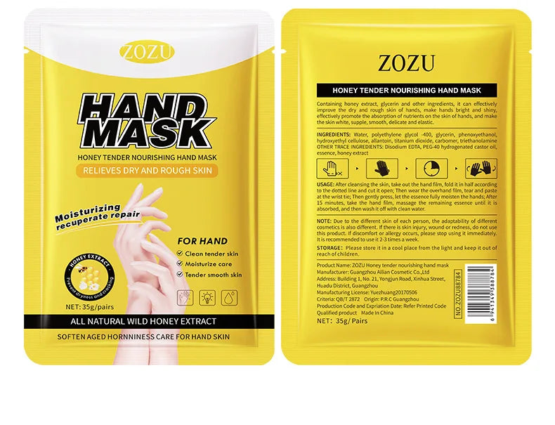10 Pairs Honey Hand Mask Hands skincare Masks Moisturizing Nourishing Hydrating Tendering Smoothing Hands Skin Care Products