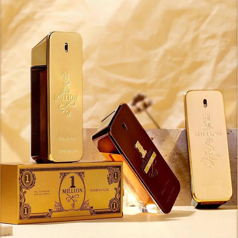 New Gold Millionaire Prive Men's Perfume 100ml Seductive Wood Leather Fragrance Lasting Fragrance High-end Valentine's Day Gift