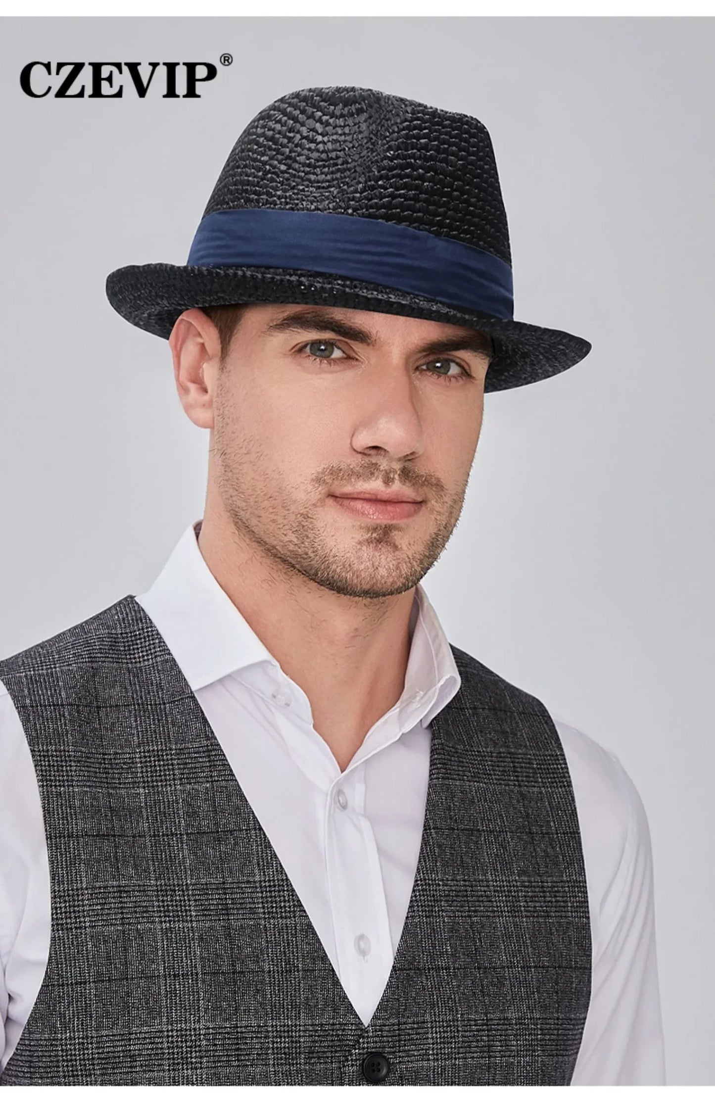 XL Large Size 61cm Panama Straw Hat for Woman and Man Foldable Straw Woven Sun Hat UPF 50+ Uv Sun Protection Shading Summer Hat