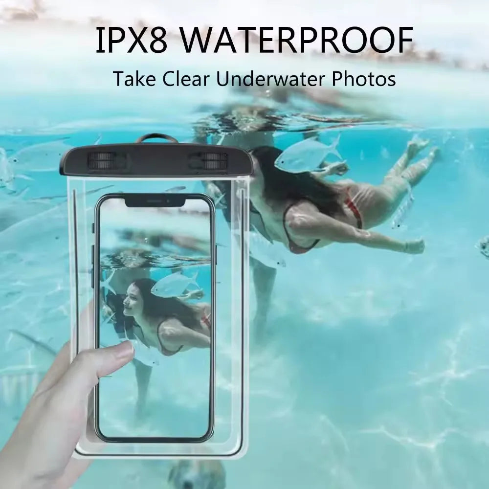 1-3Pcs Waterproof Phone Pouch Drift Diving Swimming Bag Underwater Dry Bag For Phone Water Sports Beach Pool Skiing 6 inch