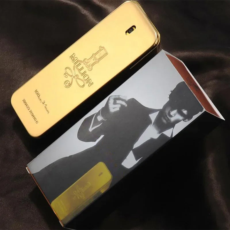 New Gold Millionaire Prive Men's Perfume 100ml Seductive Wood Leather Fragrance Lasting Fragrance High-end Valentine's Day Gift