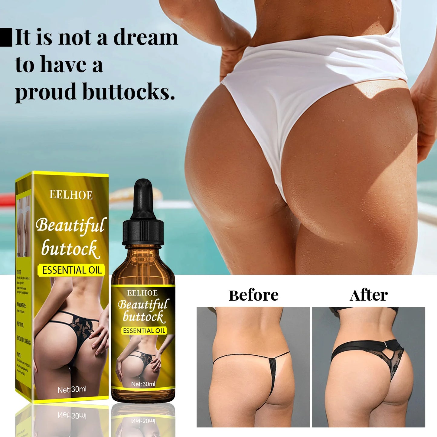 Buttock Enlargement Oil Butt Lift Up Firming Big Hip Enhance Cream Increase Butt Breast Plump Growth Tighten Shape Sexy BodyCare