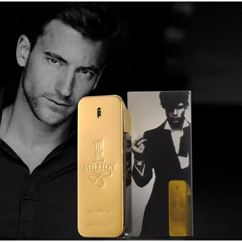 New Gold Millionaire Prive Men's Perfume 100ml Seductive Wood Leather Fragrance Lasting Fragrance High-end Valentine's Day Gift