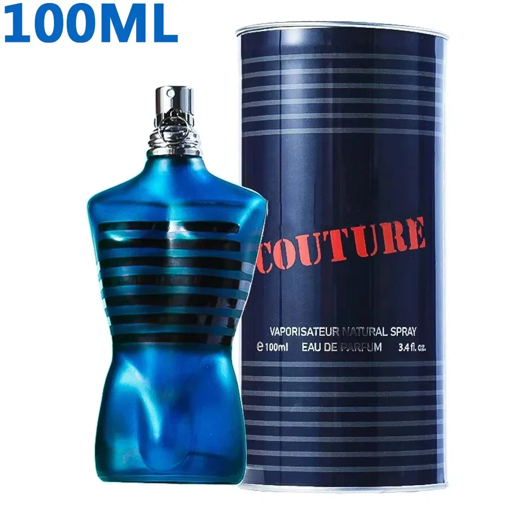 100ML 3.4FL.OZ Leather Notes Men's Eau De Parfum Woody Nutty Warm Spicy Chocolate Scent Male's Fragrance Spray for Man