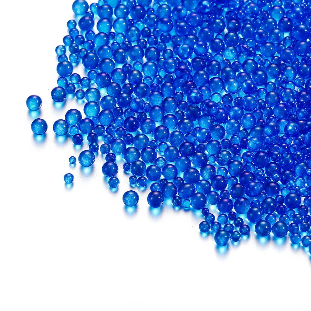100g 0.4-3mm Mini Bubble Ball Beads Tiny Glass Bead Resin Filling for Silicone Mold UV Resin Epoxy Filler DIY Nail Art Decor