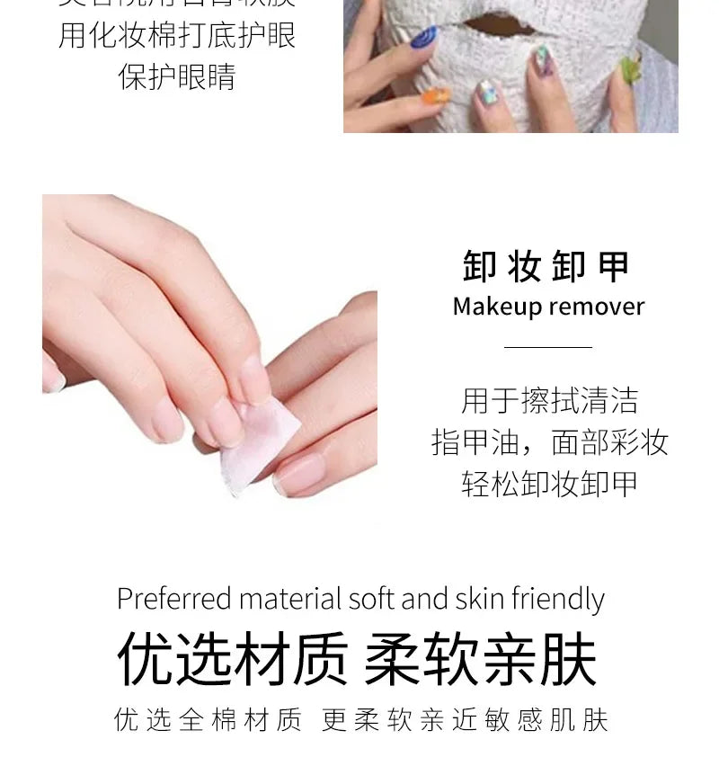 100-1200PCS Disposable Facial Puff Cotton Pads Makeup Accessories Remover Practical Face Soft Remover Paper Take off the makeup