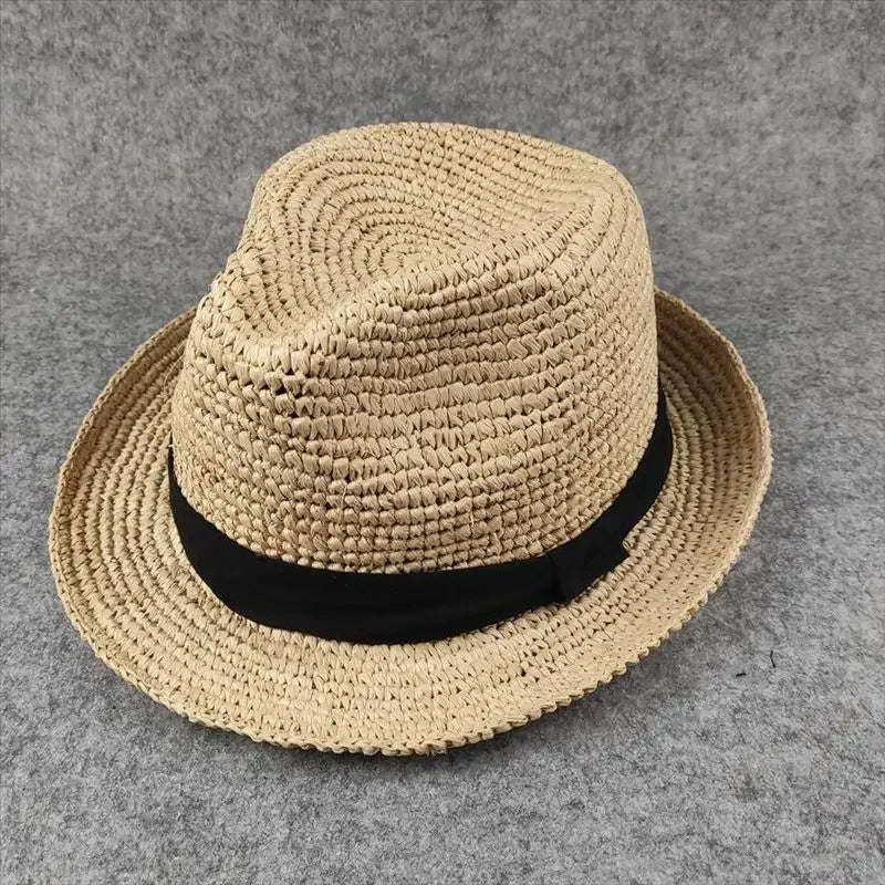 XL Large Size 61cm Panama Straw Hat for Woman and Man Foldable Straw Woven Sun Hat UPF 50+ Uv Sun Protection Shading Summer Hat