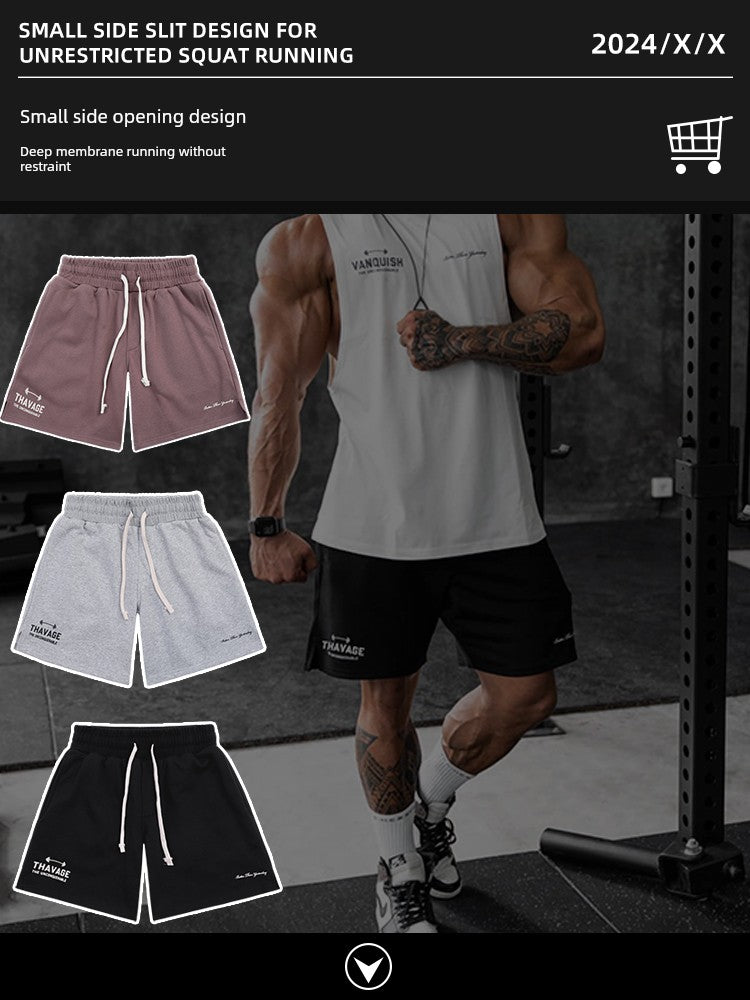 C Bao Chris Fifth Pants Men's Basketball Middle Pants Pure Cotton Outerwear Loose Workout Pants Sports Easiest for Match Casual Shorts