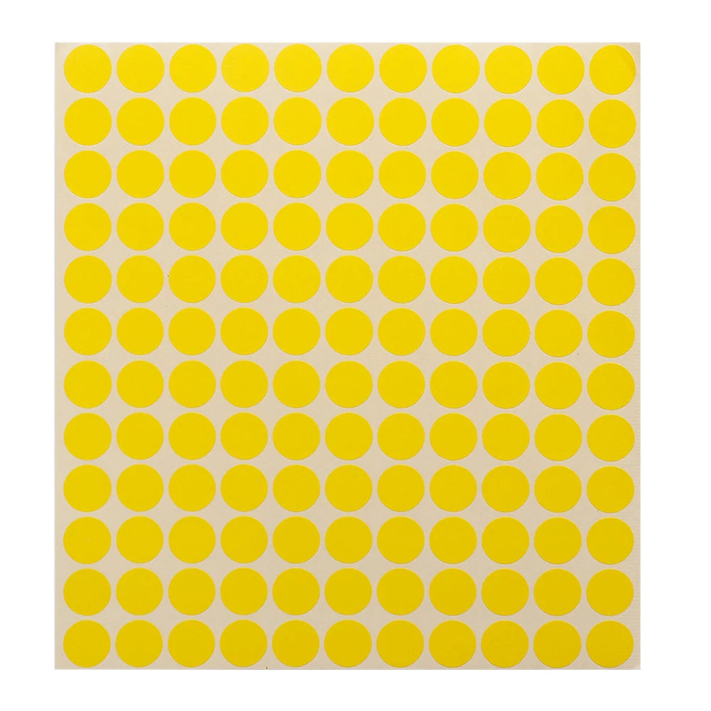 1 Sheet of 132 Blank Round Stickers Labels for Essential Oil Bottle Cap Lid Water Resistant 7 Color Sticker 13mm DIY