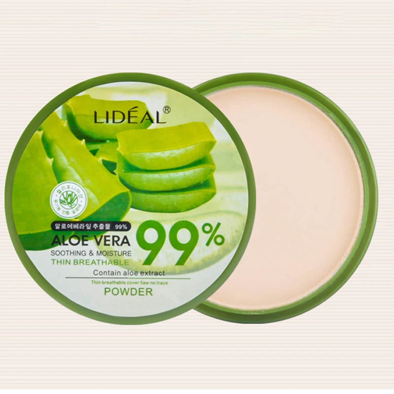 99% Aloe Vera Softening Powder Waterproof Moisturizing Concealer Foundation Fixed Make Up Oil Control Facial Makeup Cosmetics