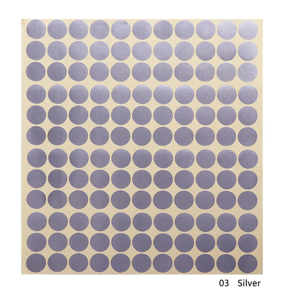 1 Sheet of 132 Blank Round Stickers Labels for Essential Oil Bottle Cap Lid Water Resistant 7 Color Sticker 13mm DIY