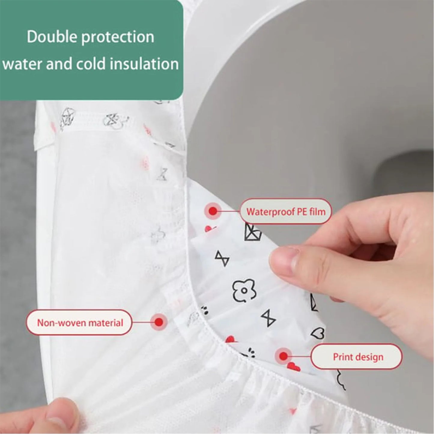1-50pcs Disposable Toilet Seat Cover Non-woven Fabric Toilet Mat Seat Waterproof Soluble Water Todder Toilet Training Seat Cover