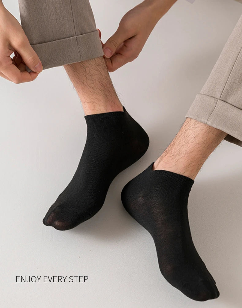10 Pairs Women/Men Boat Socks Invisible Low Cut Silicone Non-slip Summer No-show Ankle Socks Solid Color Casual Breathable
