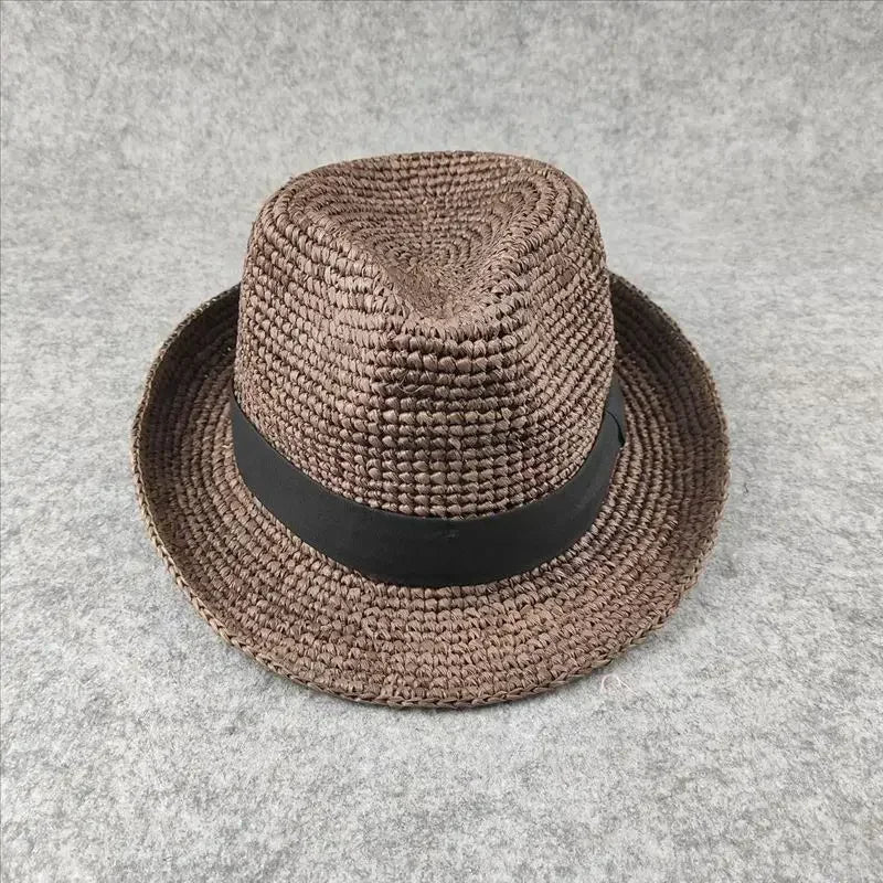 XL Large Size 61cm Panama Straw Hat for Woman and Man Foldable Straw Woven Sun Hat UPF 50+ Uv Sun Protection Shading Summer Hat