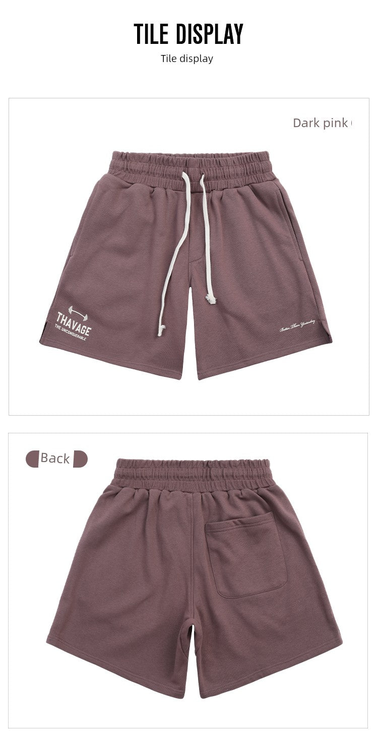 C Bao Chris Fifth Pants Men's Basketball Middle Pants Pure Cotton Outerwear Loose Workout Pants Sports Easiest for Match Casual Shorts