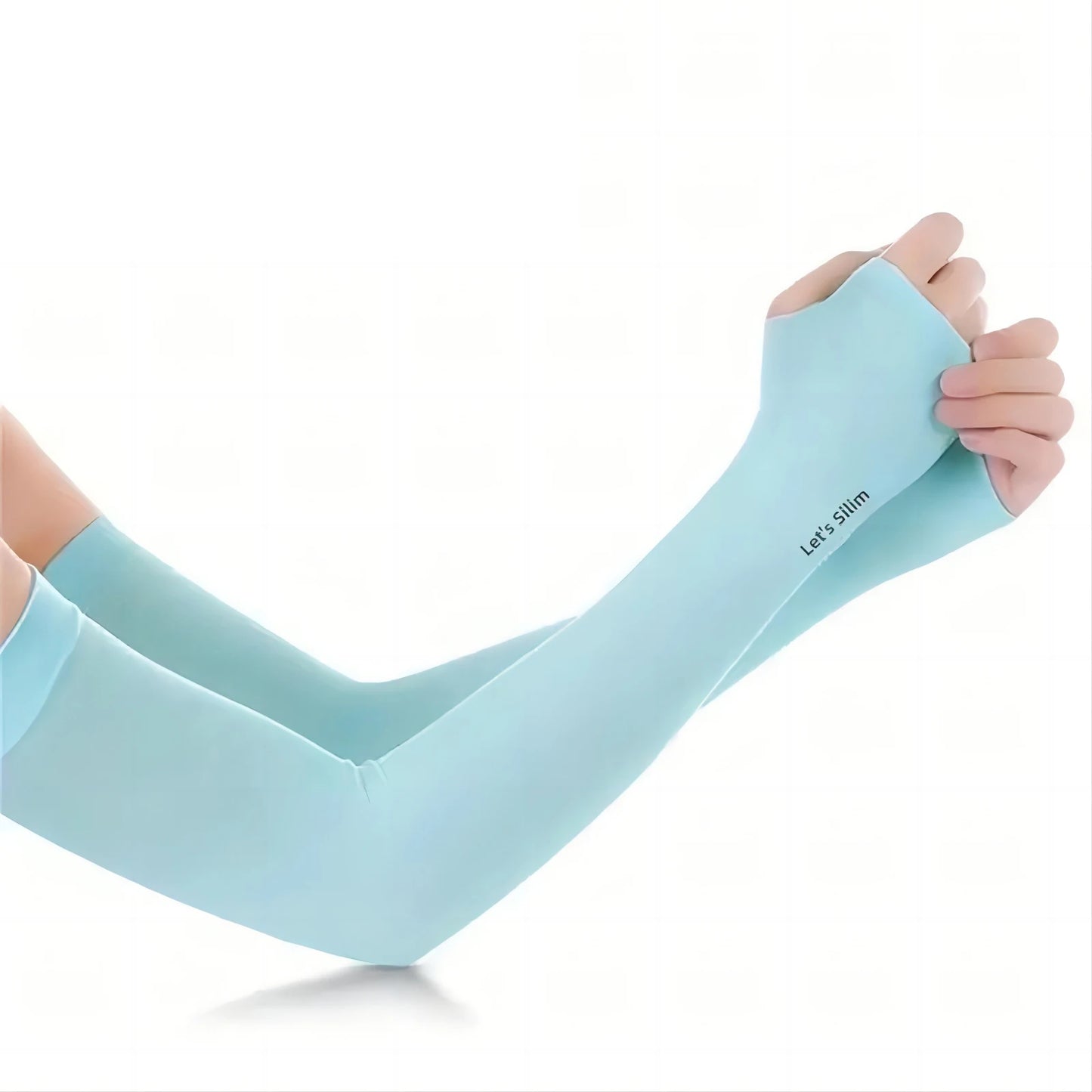 1 Pair Ice Silk Sun Protection Arm Covers Unisex Elbow Cover Outdoor Cycling Running Fishing Driving Cool Anti-UV Arm Sleeves