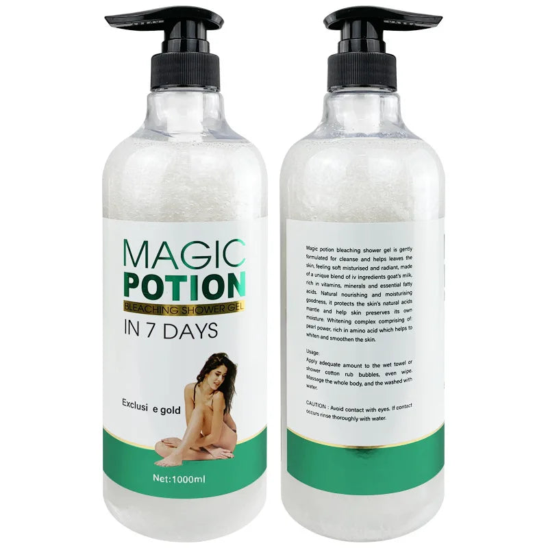 1000ml Vitamin C Body Lotion Anti-aging Shower Gel AHA and Arbutin Beauty Skin Body Wash for Dropshipping