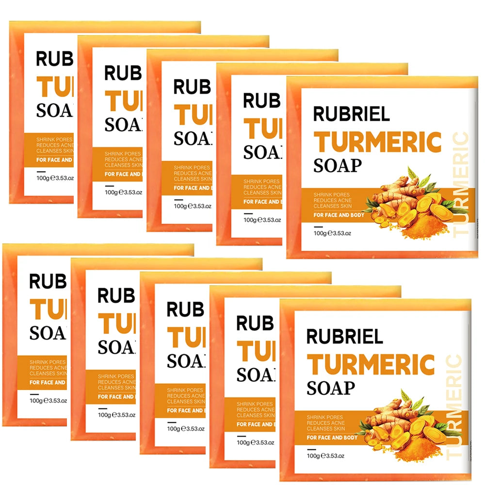 100g Original Turmeric Soap For Dark Spot Skin Whitening Facial Body Hand Make Soap Bar Deep Cleaning Ginger Moisturizing