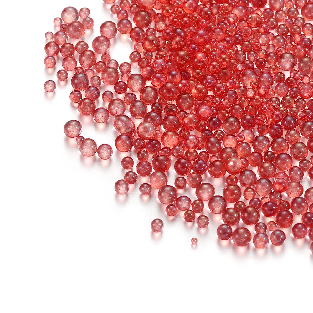 100g 0.4-3mm Mini Bubble Ball Beads Tiny Glass Bead Resin Filling for Silicone Mold UV Resin Epoxy Filler DIY Nail Art Decor