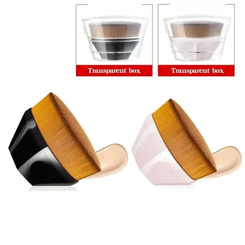 1-5pcs Hexagonal Makeup Brush, Flawless Foundation Make-Up Brush, Suitable For Liquid Makeup Brush Set, Women'S Soft Cosmetics