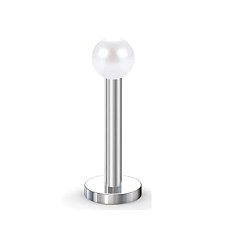WKOUD 16g Stainless Steel Lip Labret Piercing Crystal Ball Monroe Lip Stud Helix Tragus Conch Cartilage Earrings 6/8/10mm