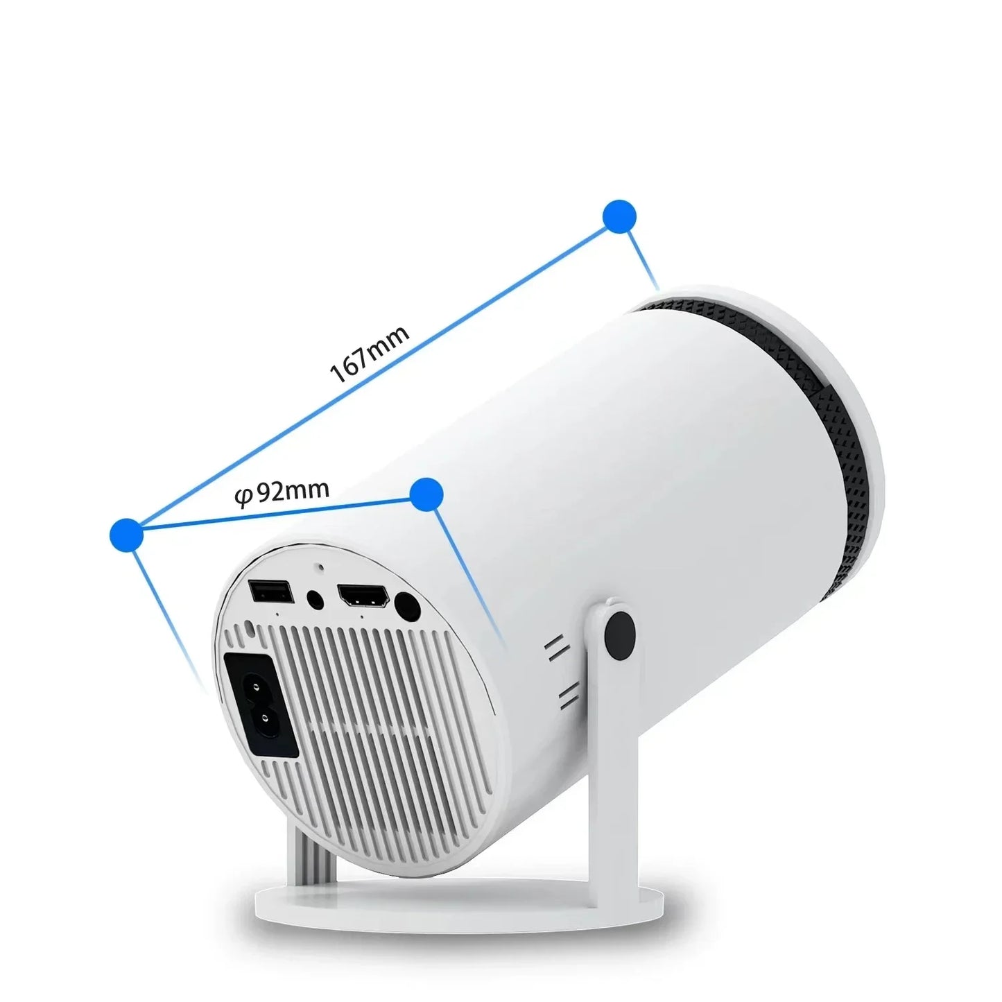 Salange-P30 Projetor LED de Home Theater, Estilo Livre, HDMI, USB, Adequado para Samsung, Xiaomi, IOS, Telefone Android, 720P, E