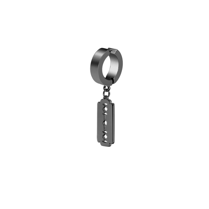 1-15 Pieces Clip on Earrings Set for Men Stainless Steel Black Fake Piercing Earring Mens Hoop Non-piercing Earrings