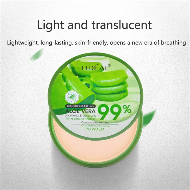 99% Aloe Vera Softening Powder Waterproof Moisturizing Concealer Foundation Fixed Make Up Oil Control Facial Makeup Cosmetics
