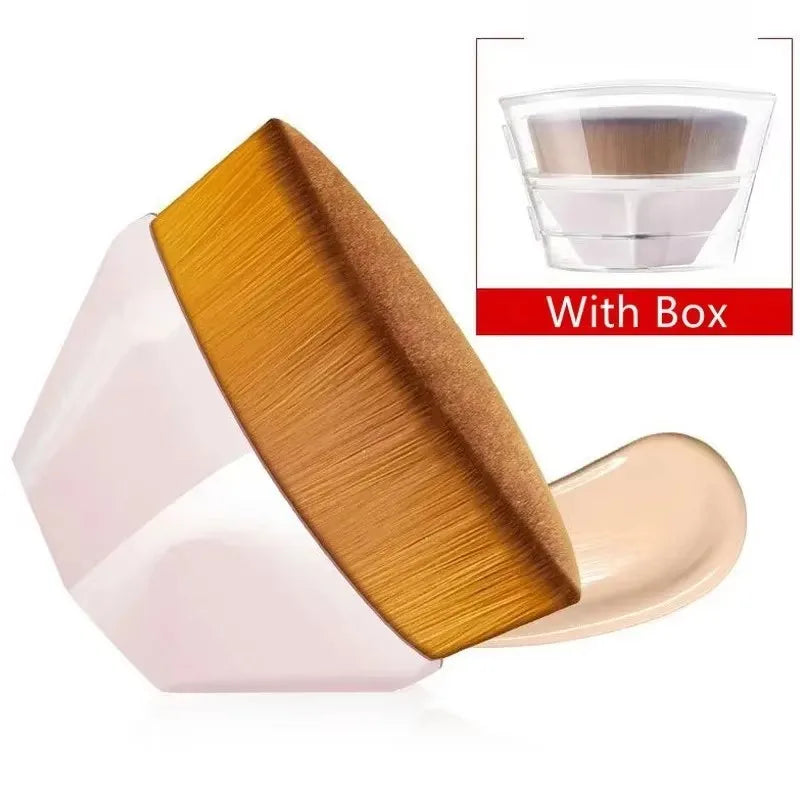1-5pcs Hexagonal Makeup Brush, Flawless Foundation Make-Up Brush, Suitable For Liquid Makeup Brush Set, Women'S Soft Cosmetics