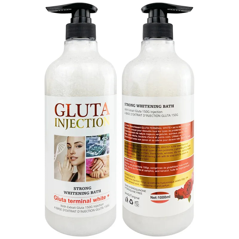 1000ml Vitamin C Body Lotion Anti-aging Shower Gel AHA and Arbutin Beauty Skin Body Wash for Dropshipping