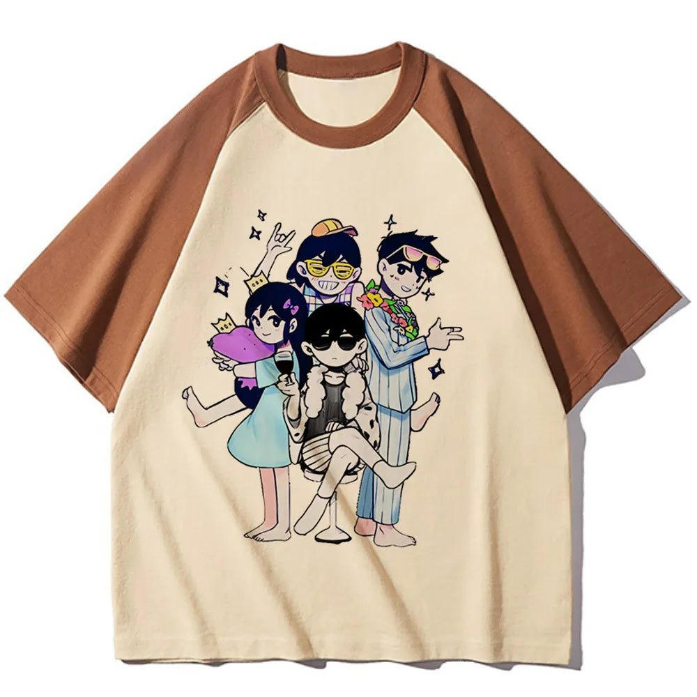 Omori Tee women funny harajuku comic t-shirts female y2k manga funny clothing